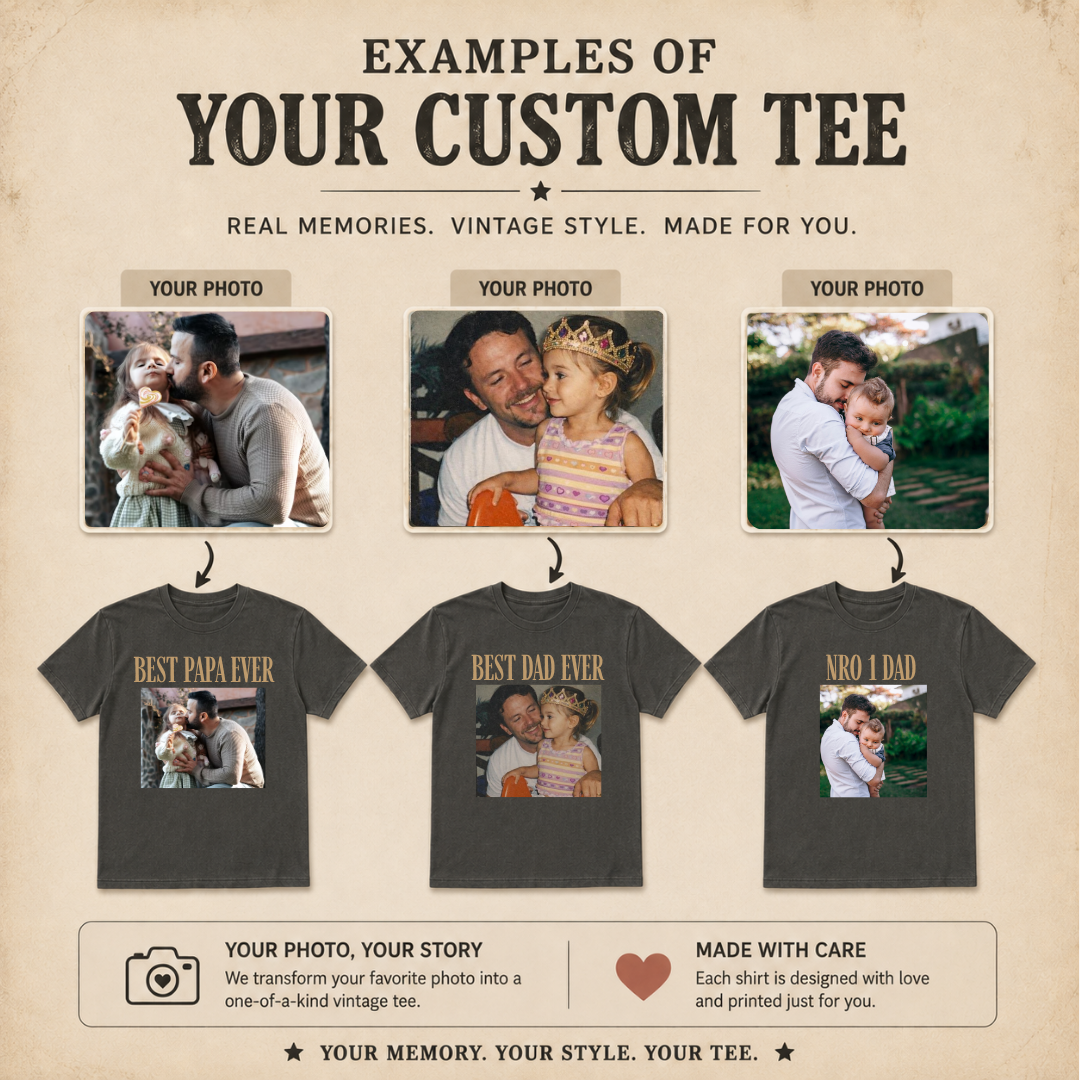 Personalized Best Dad Ever Photo Tee