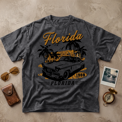 Florida 1980 Vintage Retro Car Graphic Tee
