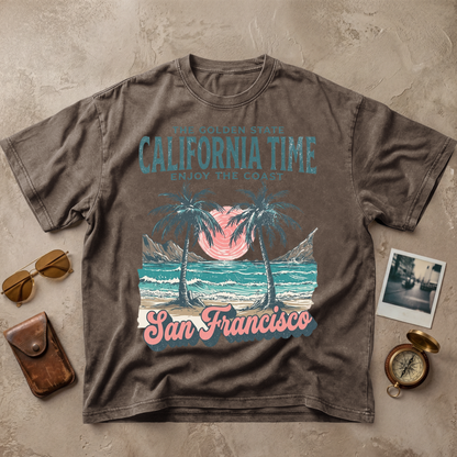 San Francisco California Time Vintage Coastal Graphic Tee