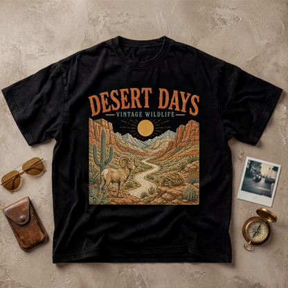 Desert Days Vintage Wildlife Adventure Tee
