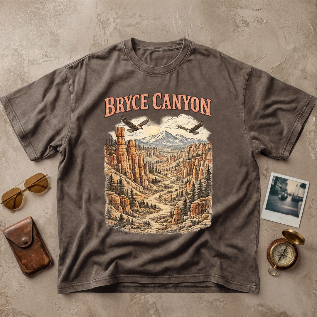 Bryce Canyon Vintage Landscape Graphic Tee