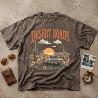 Desert Roads Vintage Retro Road Trip