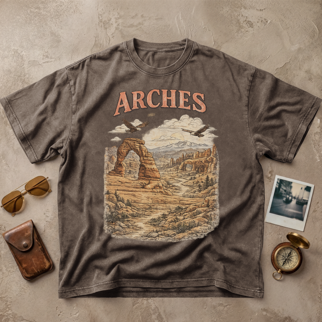 Arches Vintage Desert Landscape Graphic Tee