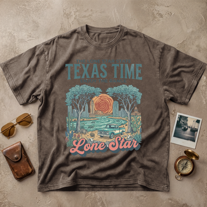Texas Time Lone Star Vintage Western Graphic Tee