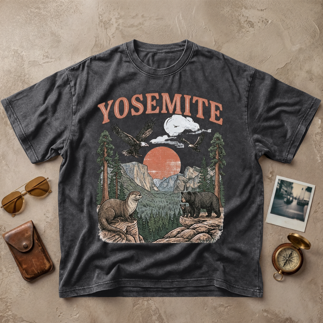 Yosemite Vintage Wildlife Graphic Tee