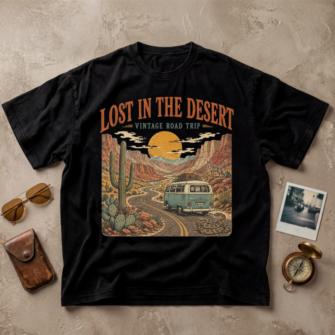 Lost In The Desert Vintage Road Trip Tee