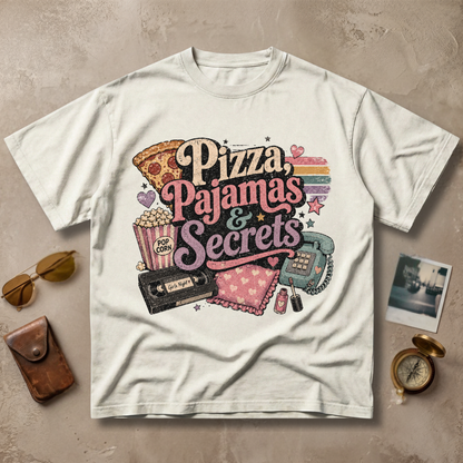 Pizza Pajamas And Secrets Tee