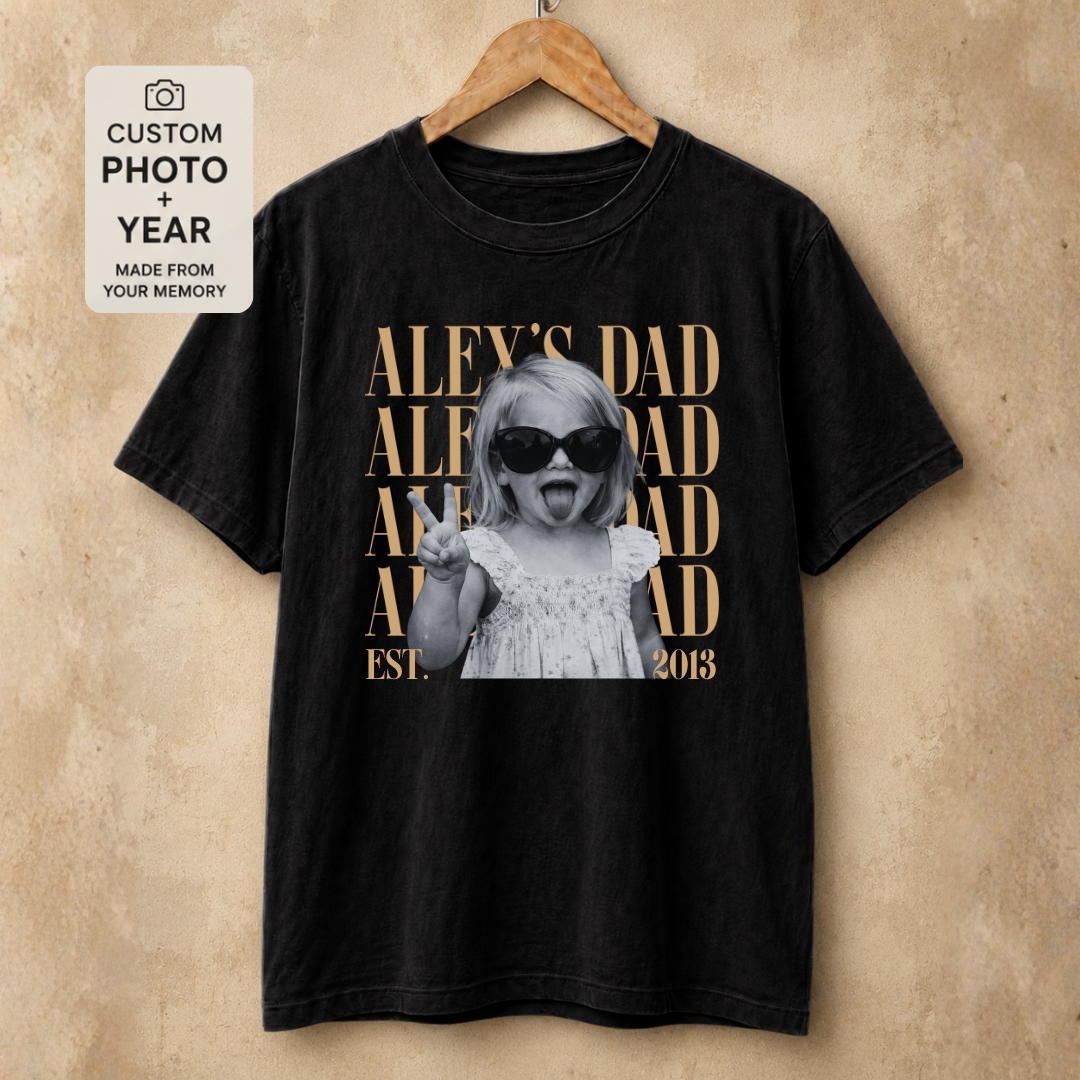 Personalized Dad Vintage Photo Tee