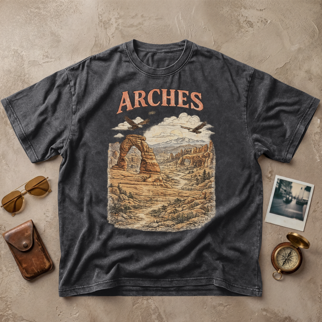 Arches Vintage Desert Landscape Graphic Tee