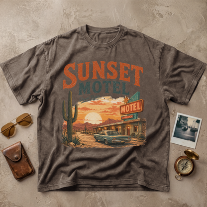 Sunset Motel Desert Nights Vintage Retro