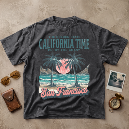 San Francisco California Time Vintage Coastal Graphic Tee