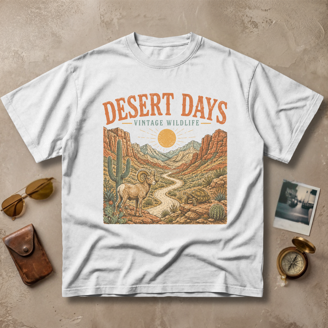 Desert Days Vintage Wildlife Adventure Tee