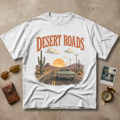 Desert Roads Vintage Retro Road Trip