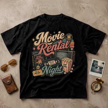 Movie Rental Night Vintage Tee
