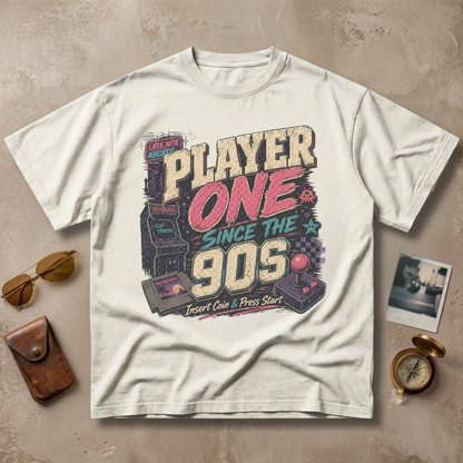 Player One Since The 90s Retro Arcade Tee