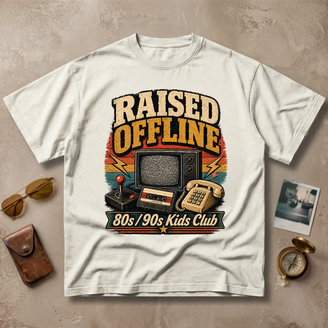 Raised Offline Vintage Retro Tee