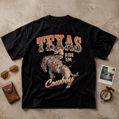 Texas Ride Em Cowboy Vintage Western