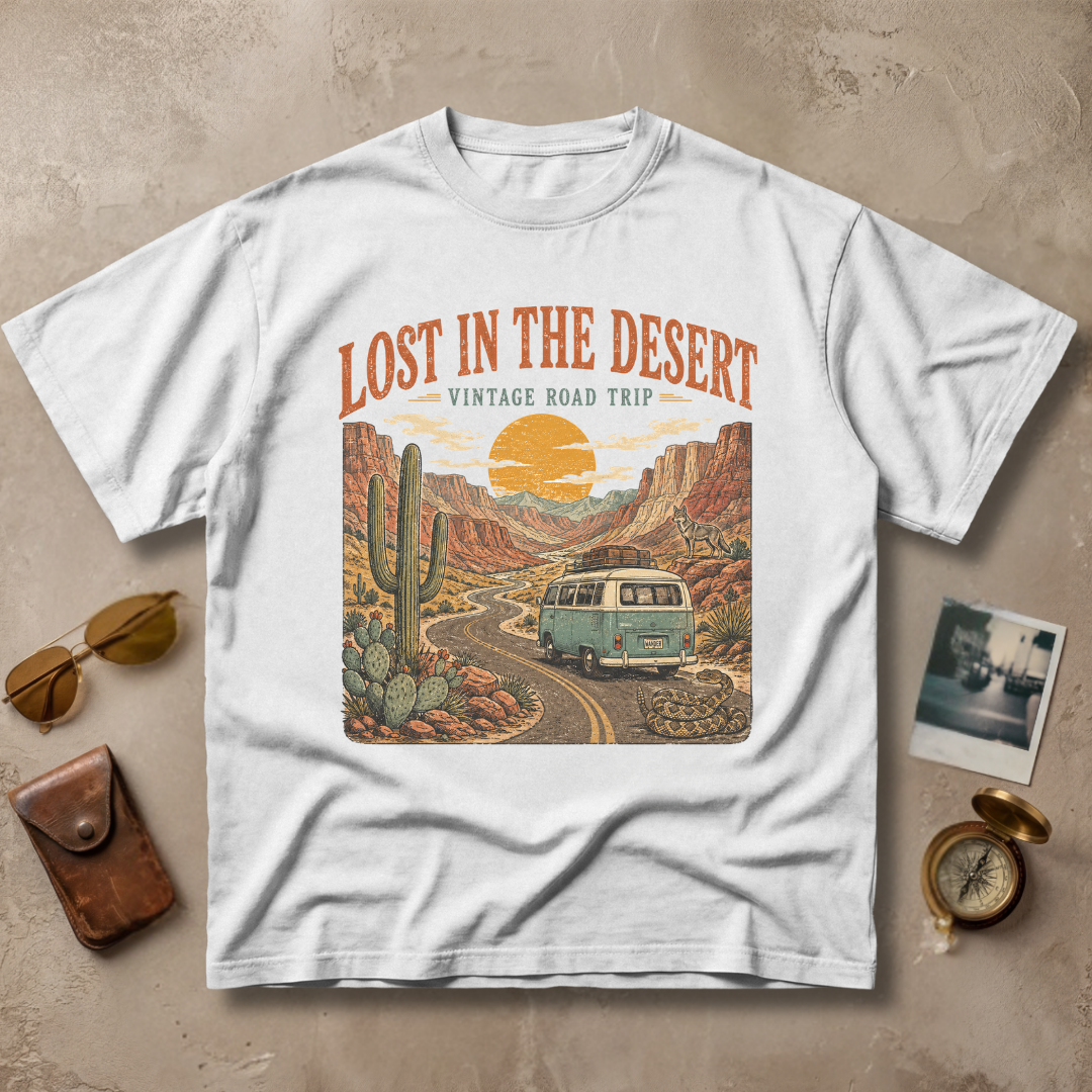 Lost In The Desert Vintage Road Trip Tee