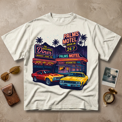 Palms Motel Drive-In Vintage Retro