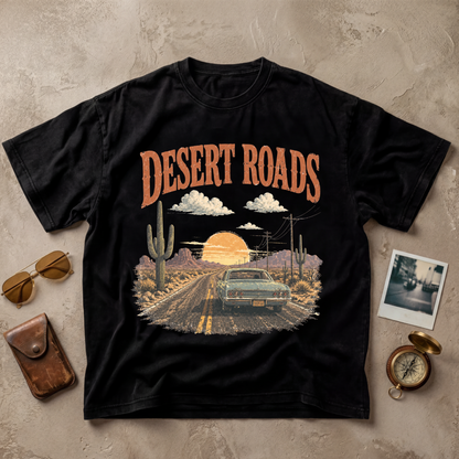 Desert Roads Vintage Retro Road Trip