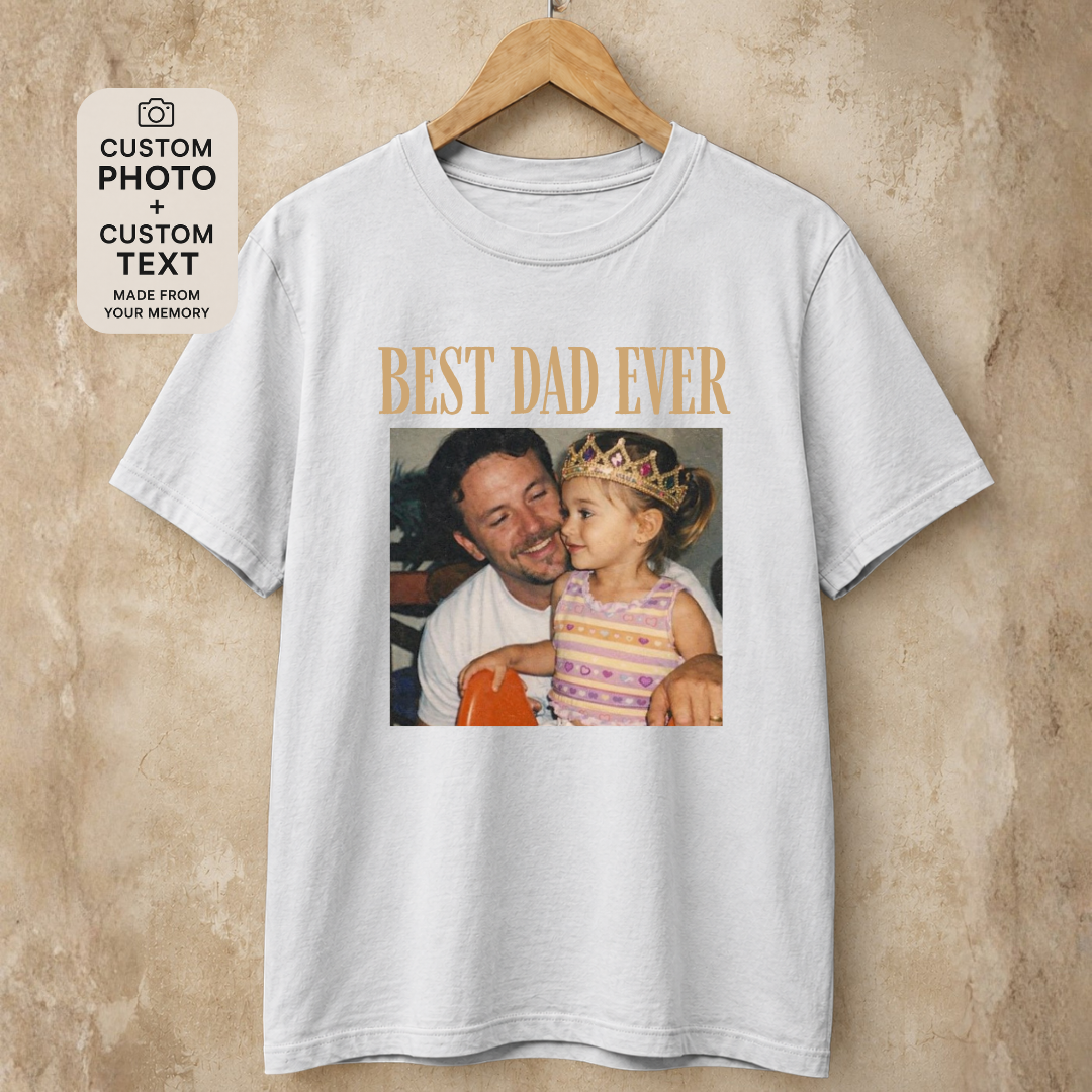 Personalized Best Dad Ever Photo Tee
