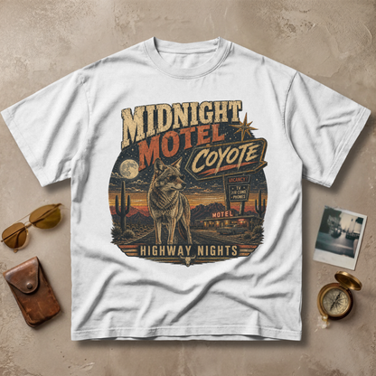 Midnight Motel Coyote Vintage Desert Tee