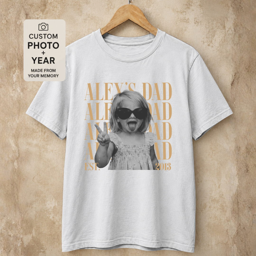 Personalized Dad Vintage Photo Tee