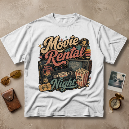 Movie Rental Night Vintage Tee