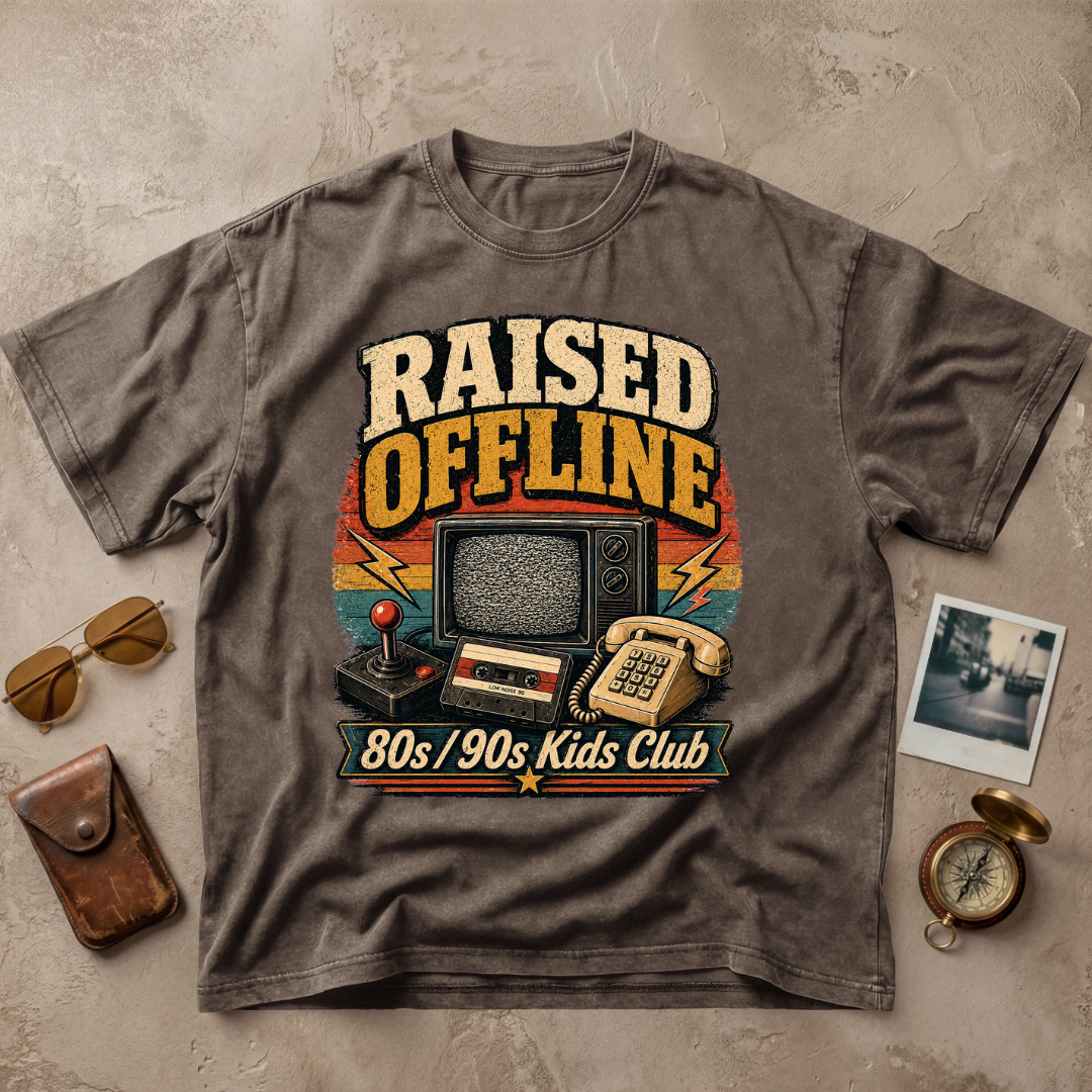 Raised Offline Vintage Retro Tee