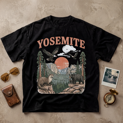 Yosemite Vintage Wildlife Graphic Tee