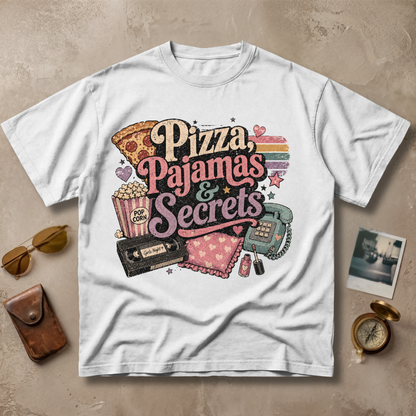 Pizza Pajamas And Secrets Tee
