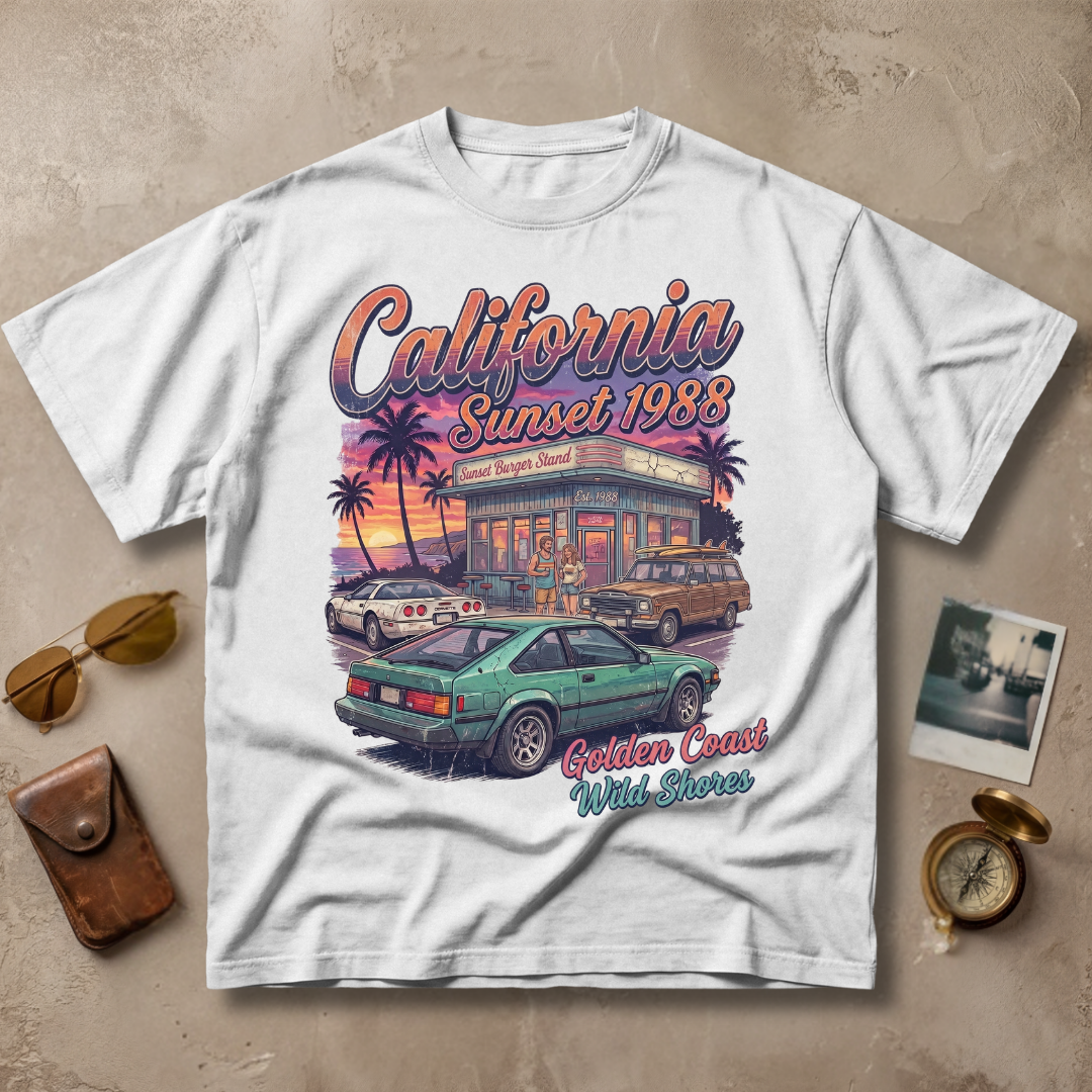 California Sunset 1988 Vintage Tee