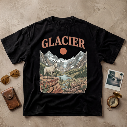 Glacier Vintage Wildlife Graphic Tee