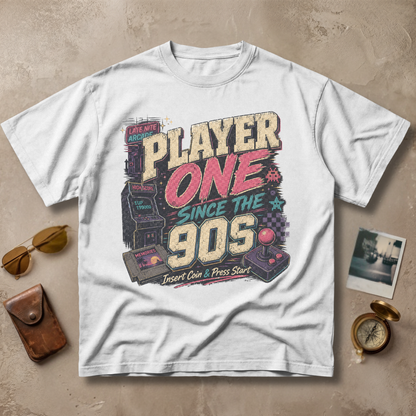 Player One Since The 90s Retro Arcade Tee