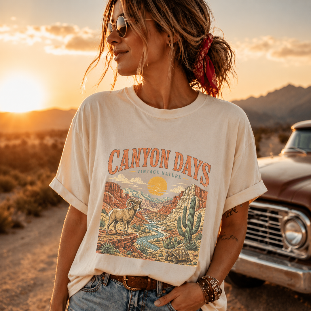 Canyon Days Vintage Nature Adventure Tee