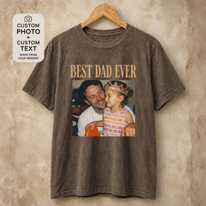 Personalized Best Dad Ever Photo Tee