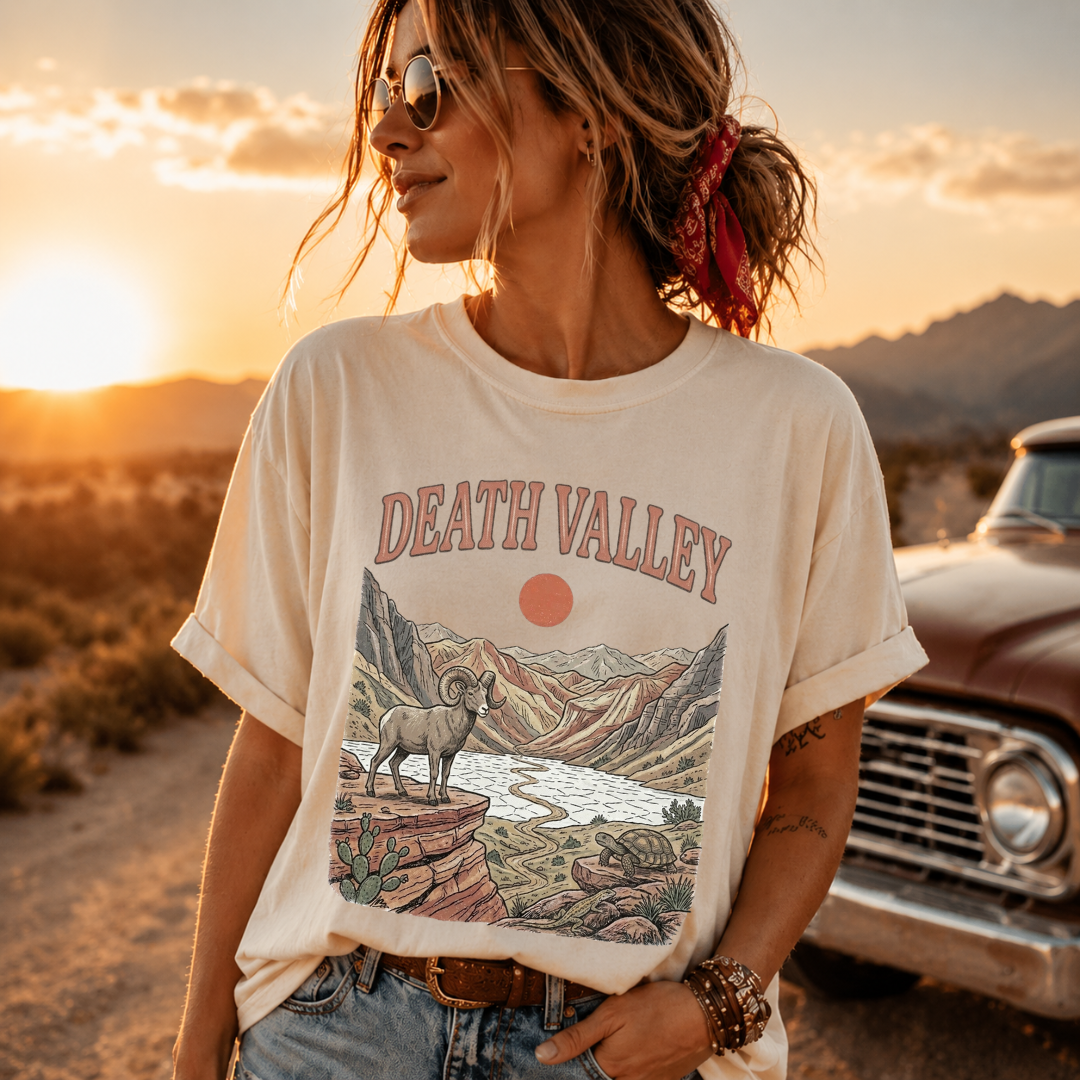 Death Valley Vintage Desert Wildlife Graphic Tee