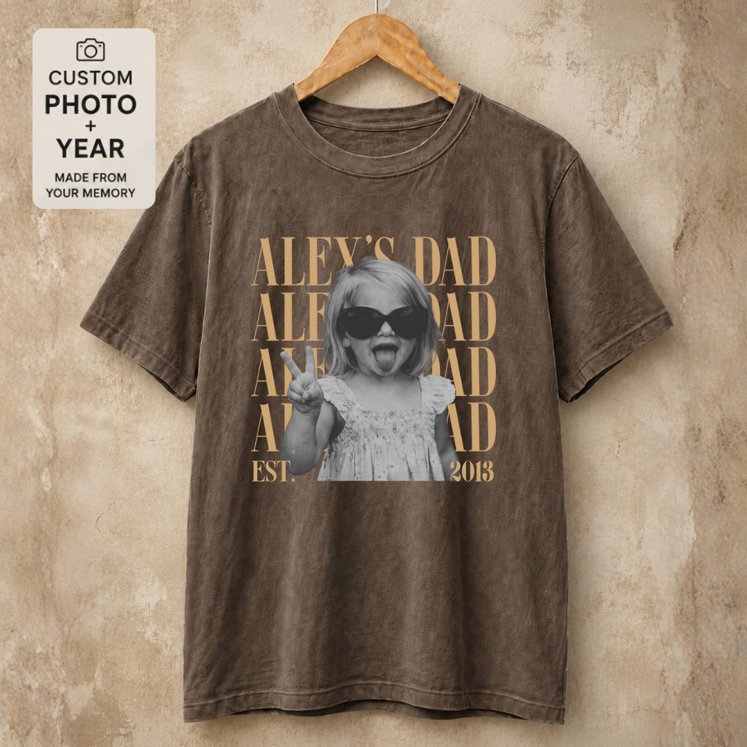 Personalized Dad Vintage Photo Tee