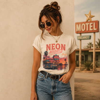 Neon Nights Vintage Motel Retro