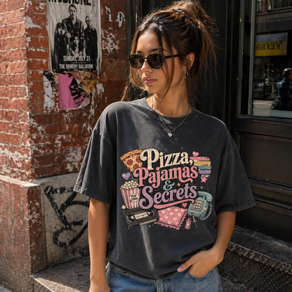 Pizza Pajamas And Secrets Tee