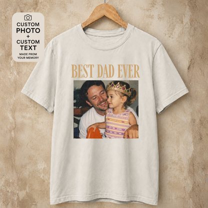 Personalized Best Dad Ever Photo Tee
